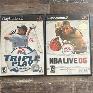Triple Play Baseball PlayStation 2 Game & NBA Live 06